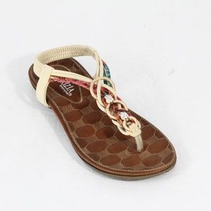 Spring Step Patrizia Gadelina Sandals Women Toe Post Flat Shoe Eu 37